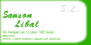 samson libal business card